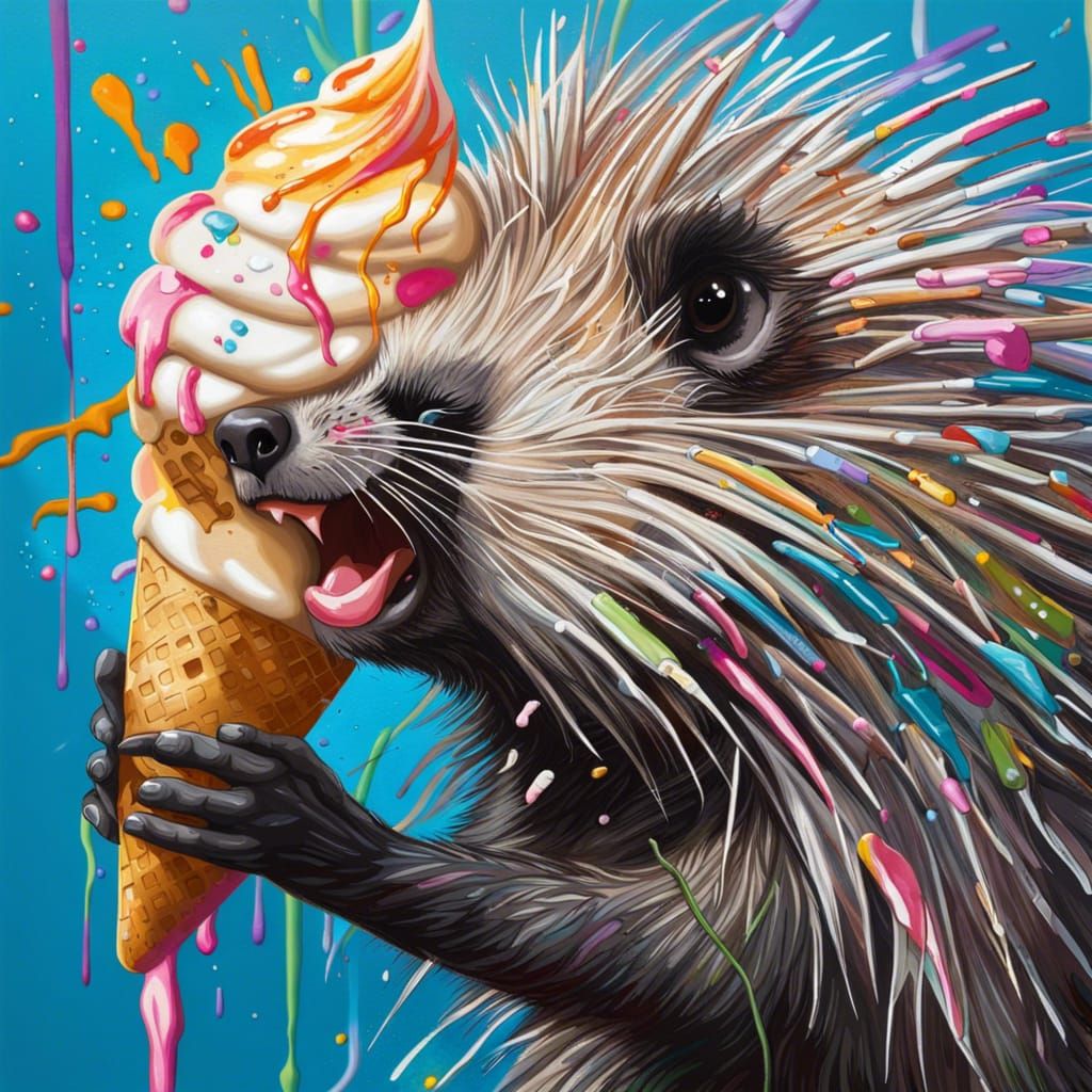a cute porcupine in the rain º0º