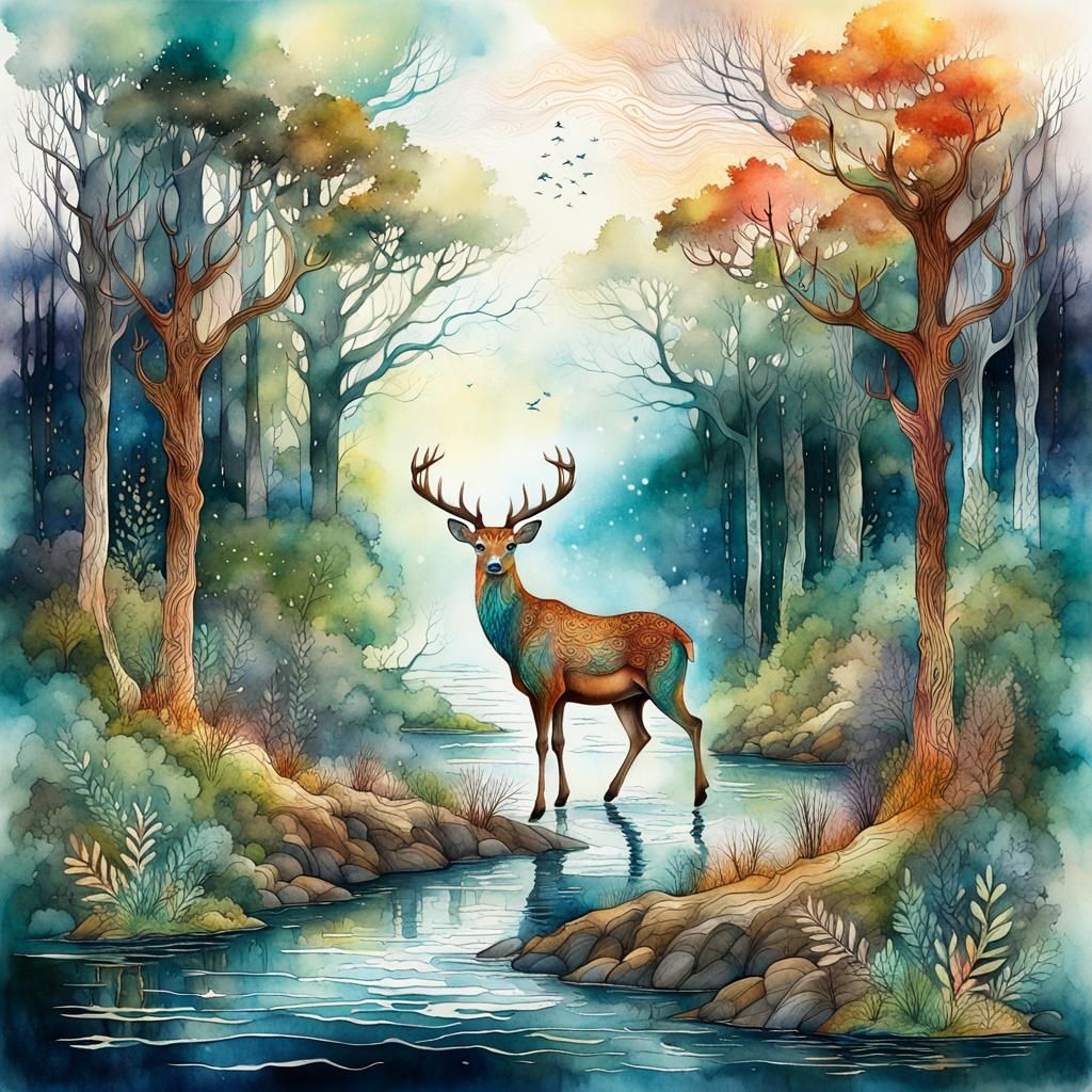 Deer by the Water 6