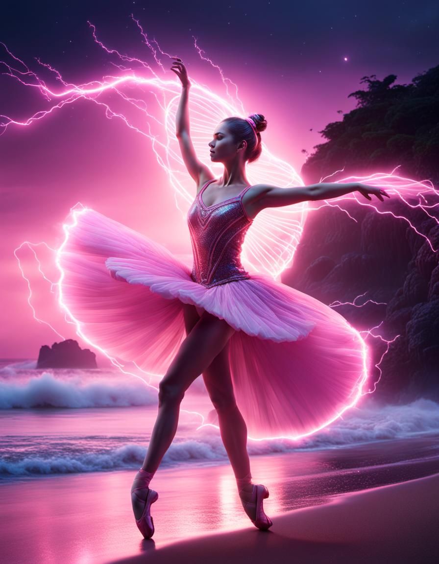 Electrifying ballerina