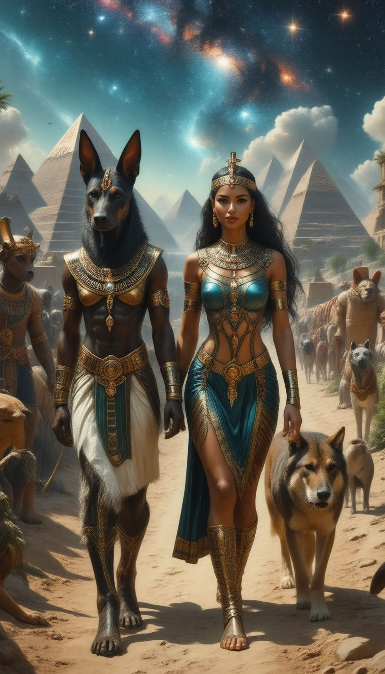 Anubis and Nefertiti