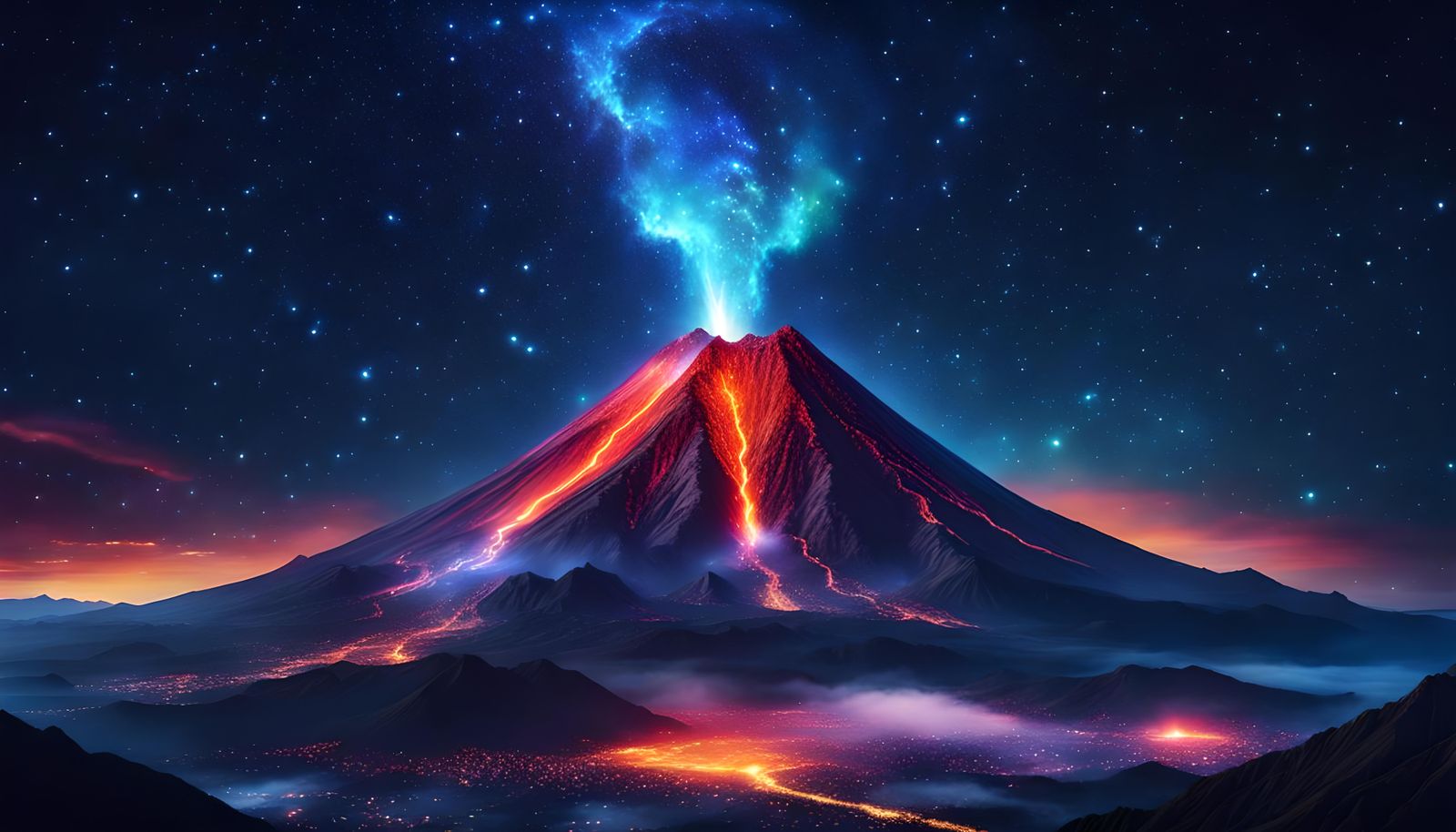 Cosmic Volcano Planet  by @Mallory Reese