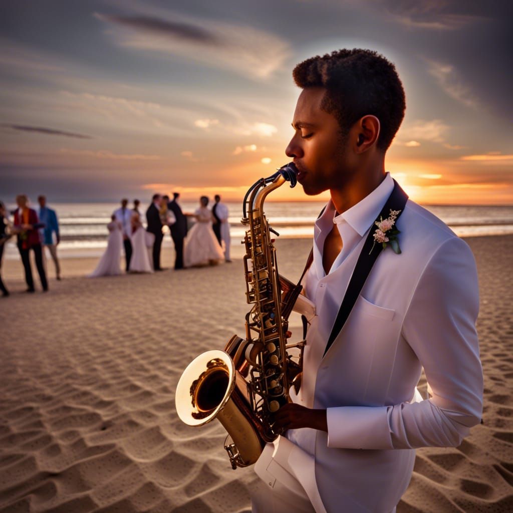 Playing saxophone AI Generated Artwork NightCafe Creator