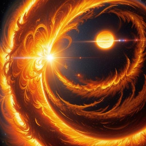 Smiling Sun Face in Vibrant Oil Painting Style