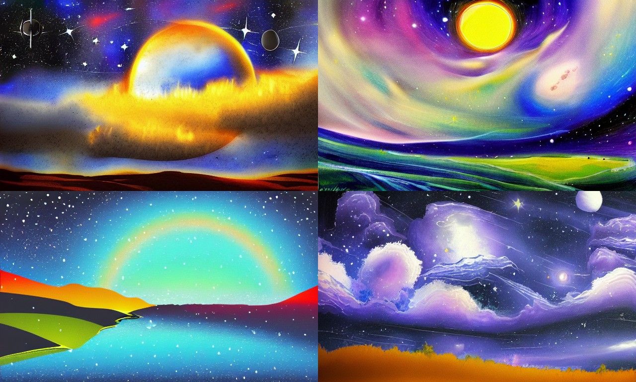 Landscape in the style of Space art