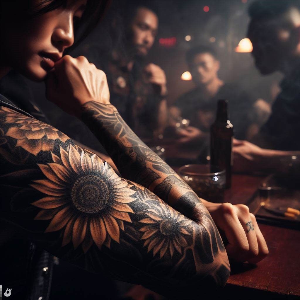 Sunflower tattoo