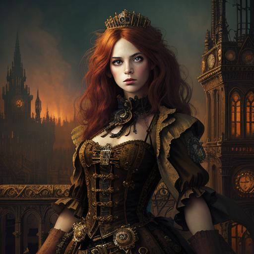 Yelena, Steampunk Princess living in a Steampunk World - AI Generated ...