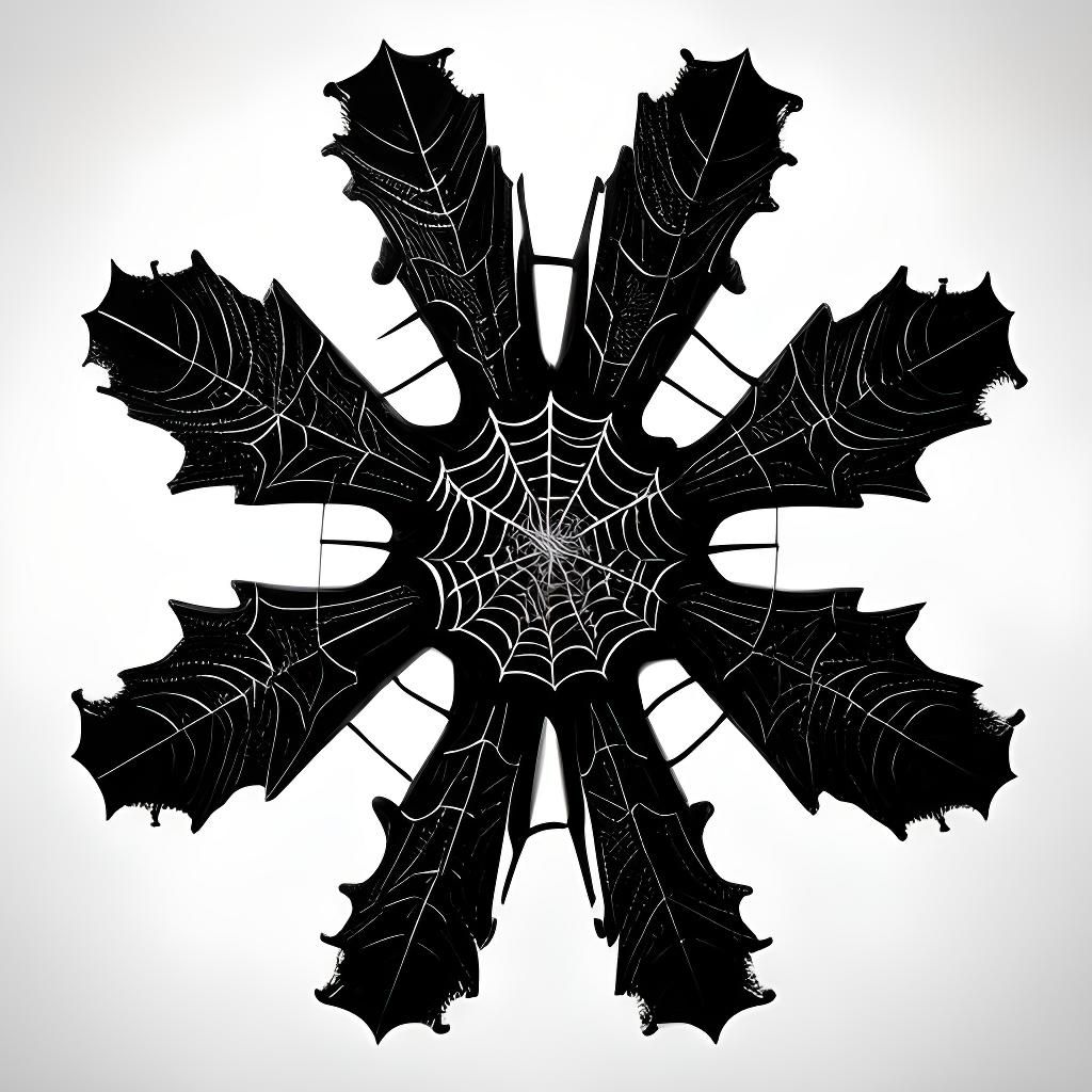 Detailed Spiderweb with Dewdrops