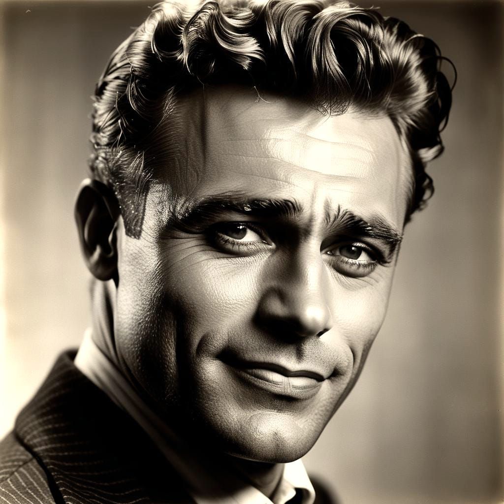 Glossy close up of America’s newest Hollywood hunk