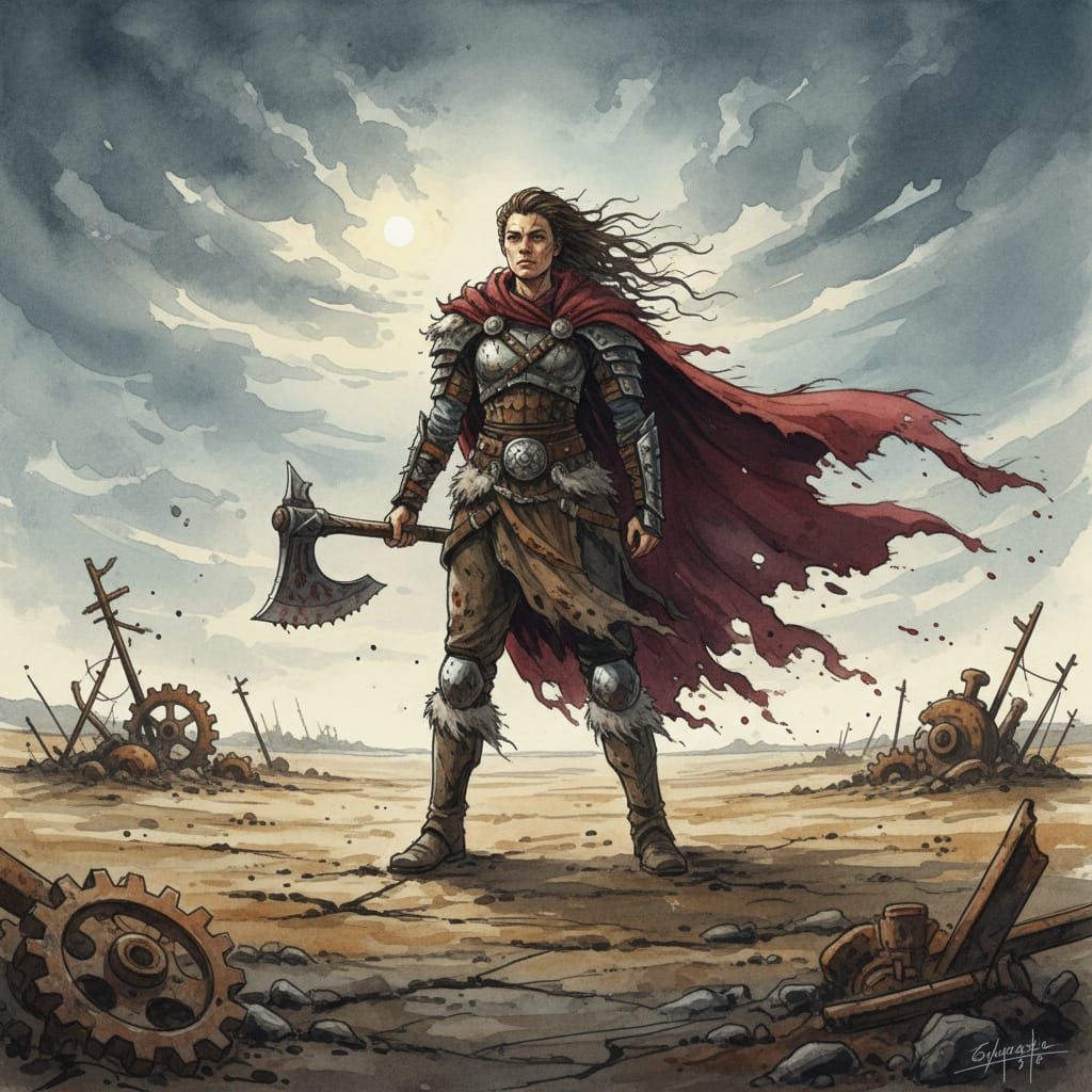 Barbarian's Desolate Vigil ⚔️🏜️