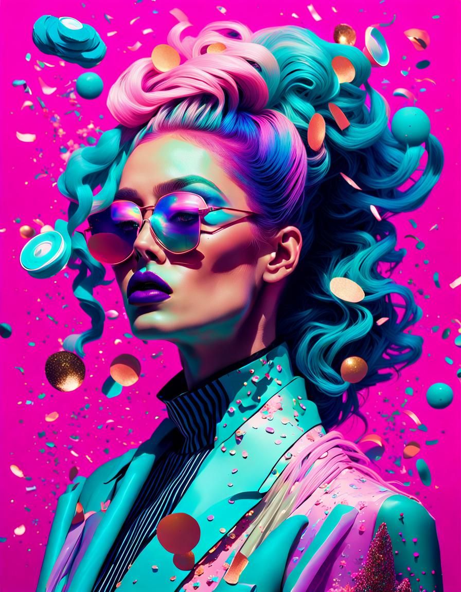 Posh portrait in Vaporwave Aesthetic - AI Generated Artwork - NightCafe ...