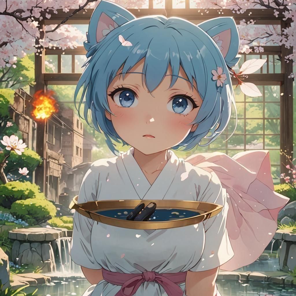 Anime Girl in Japanese Manga Style