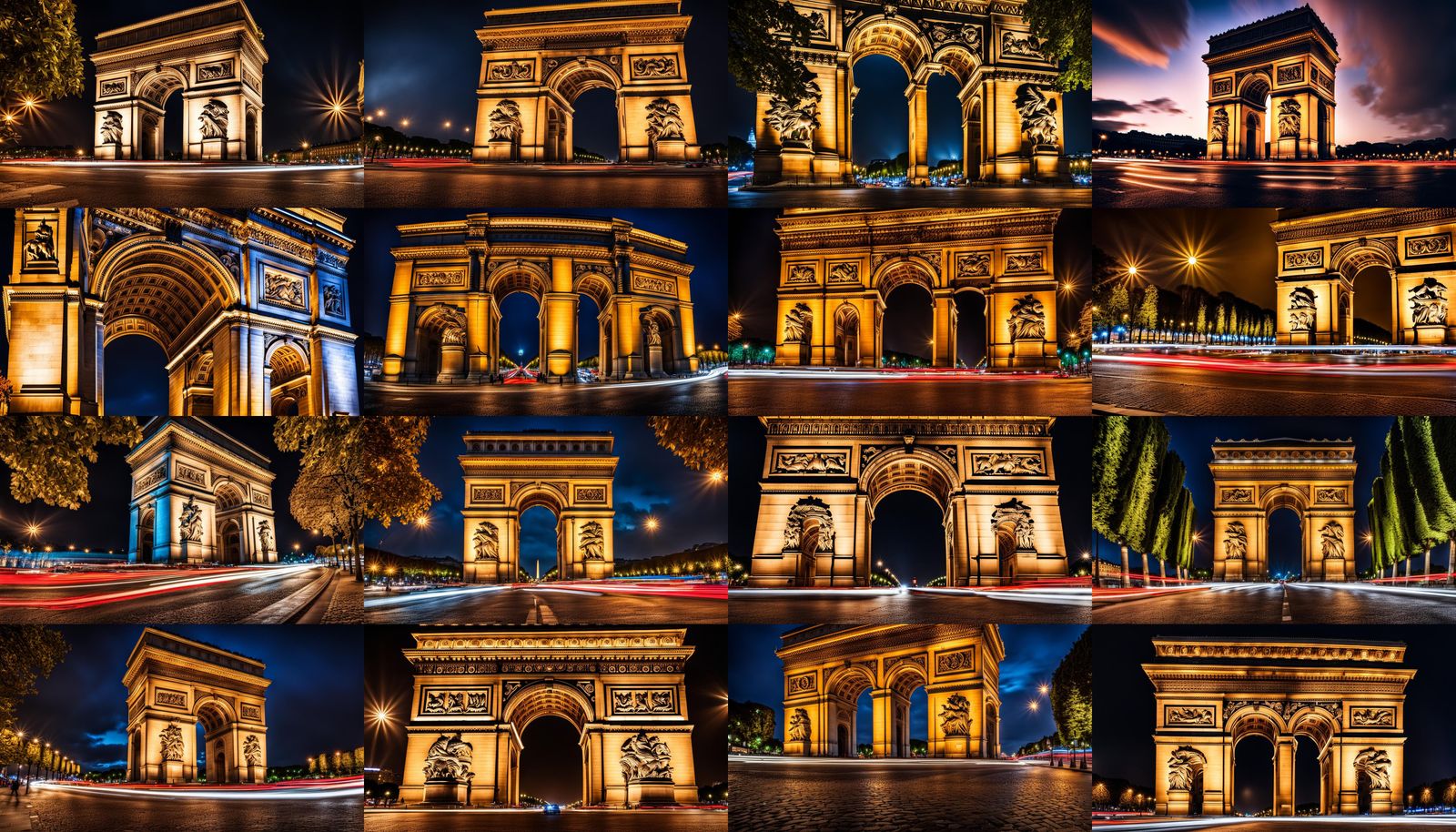 The Arc de Triomphe
