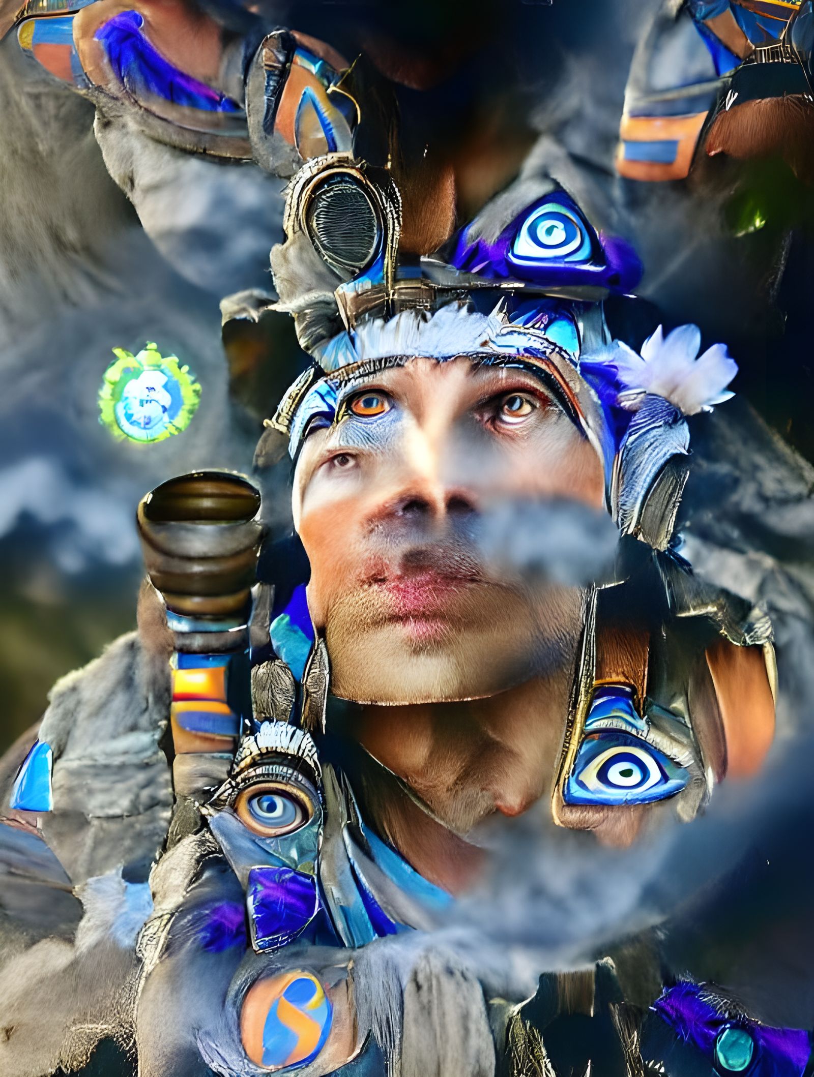 Shaman looking in to eternity