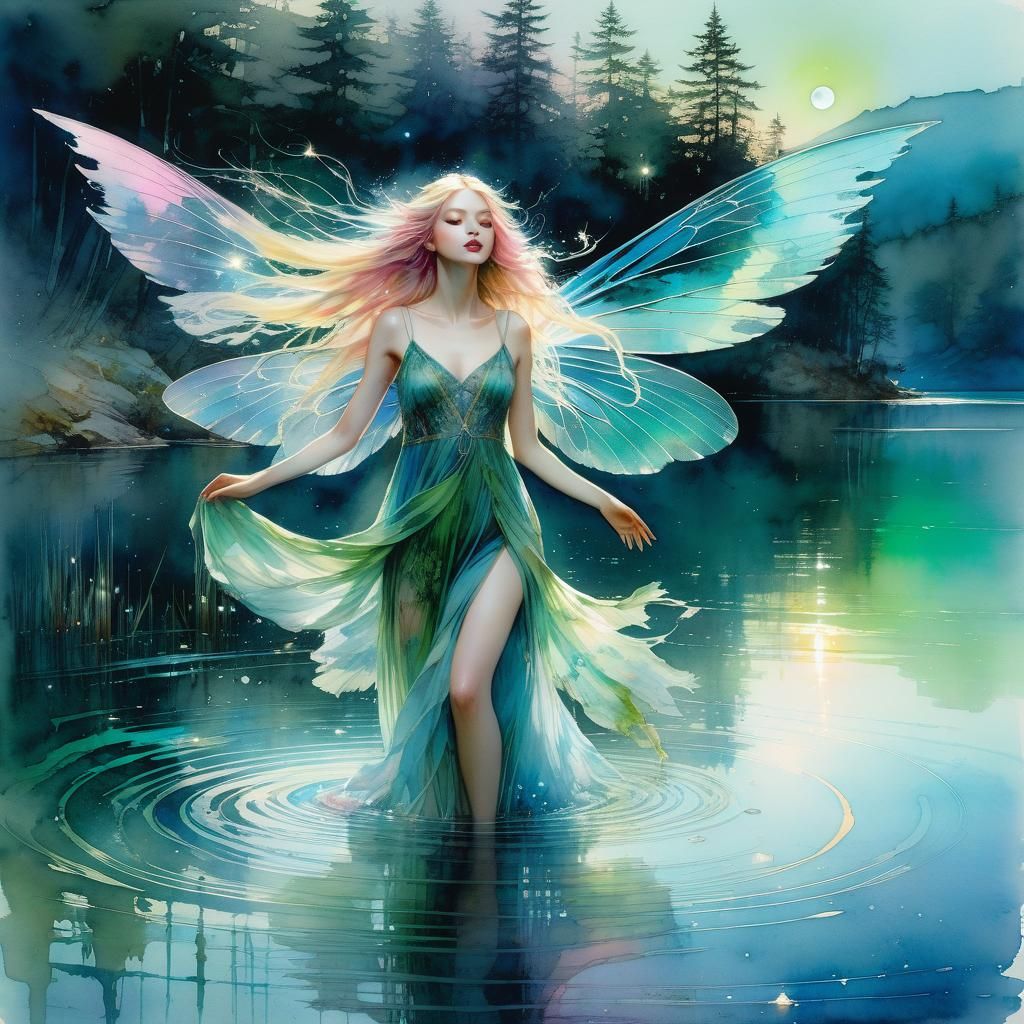 Lake fairy - AI Generated Artwork - NightCafe Creator