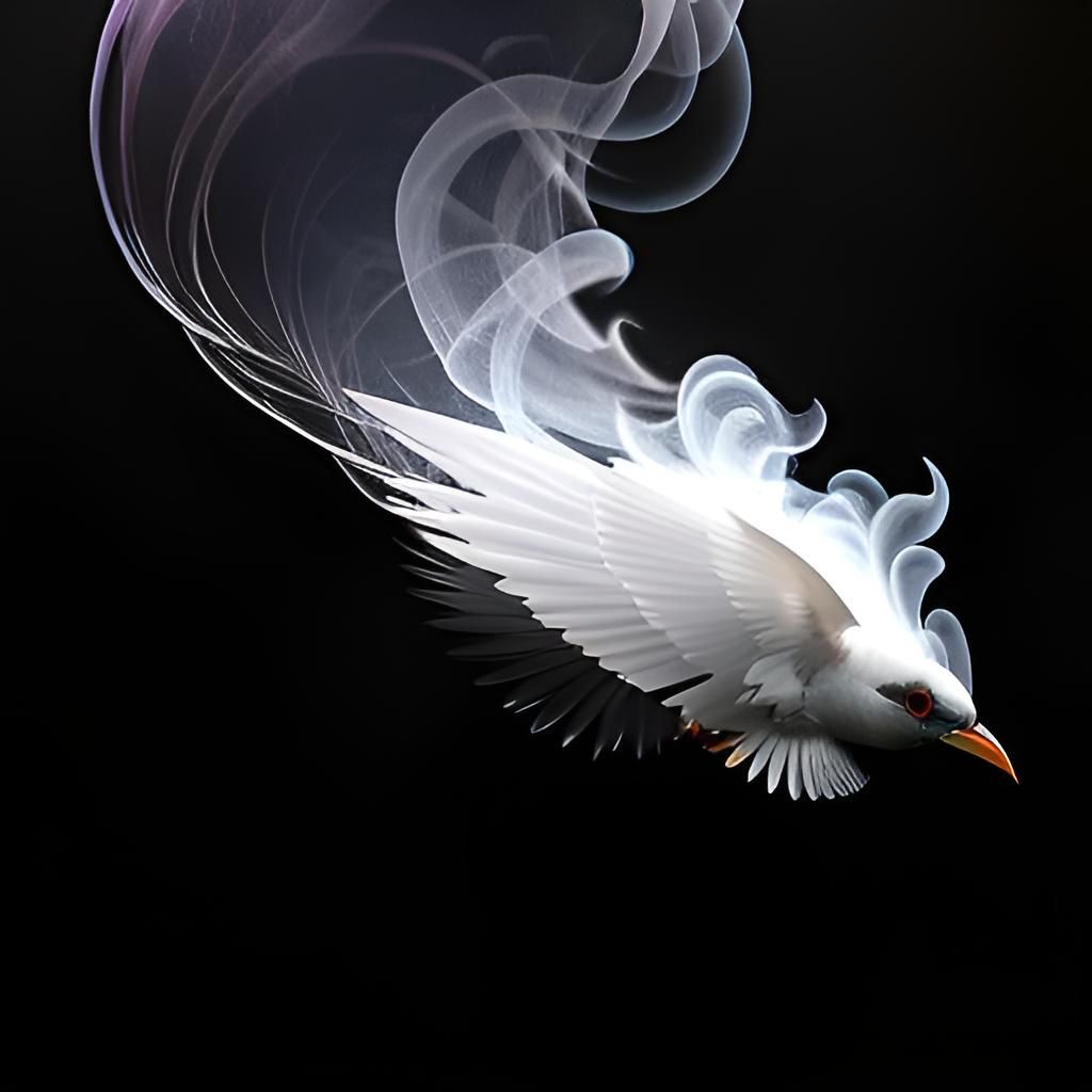 smoke vapor bird art - AI Generated Artwork - NightCafe Creator