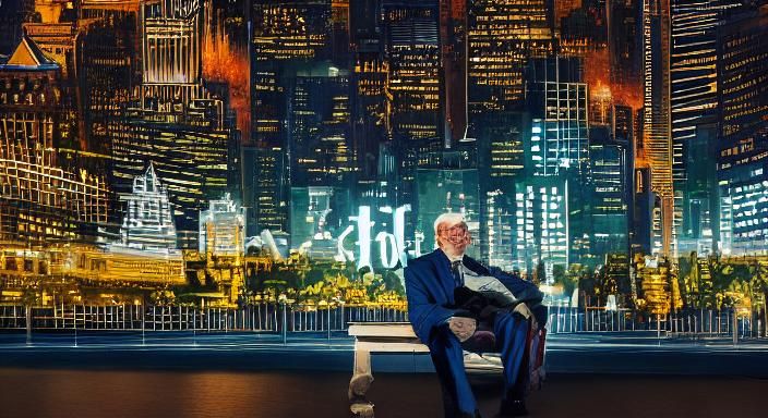 Stunning illustrations capturing the dazzling city lights ag...
