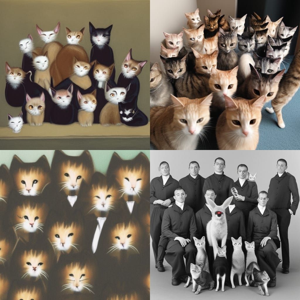 Mister Bunhead and his fourteen cats