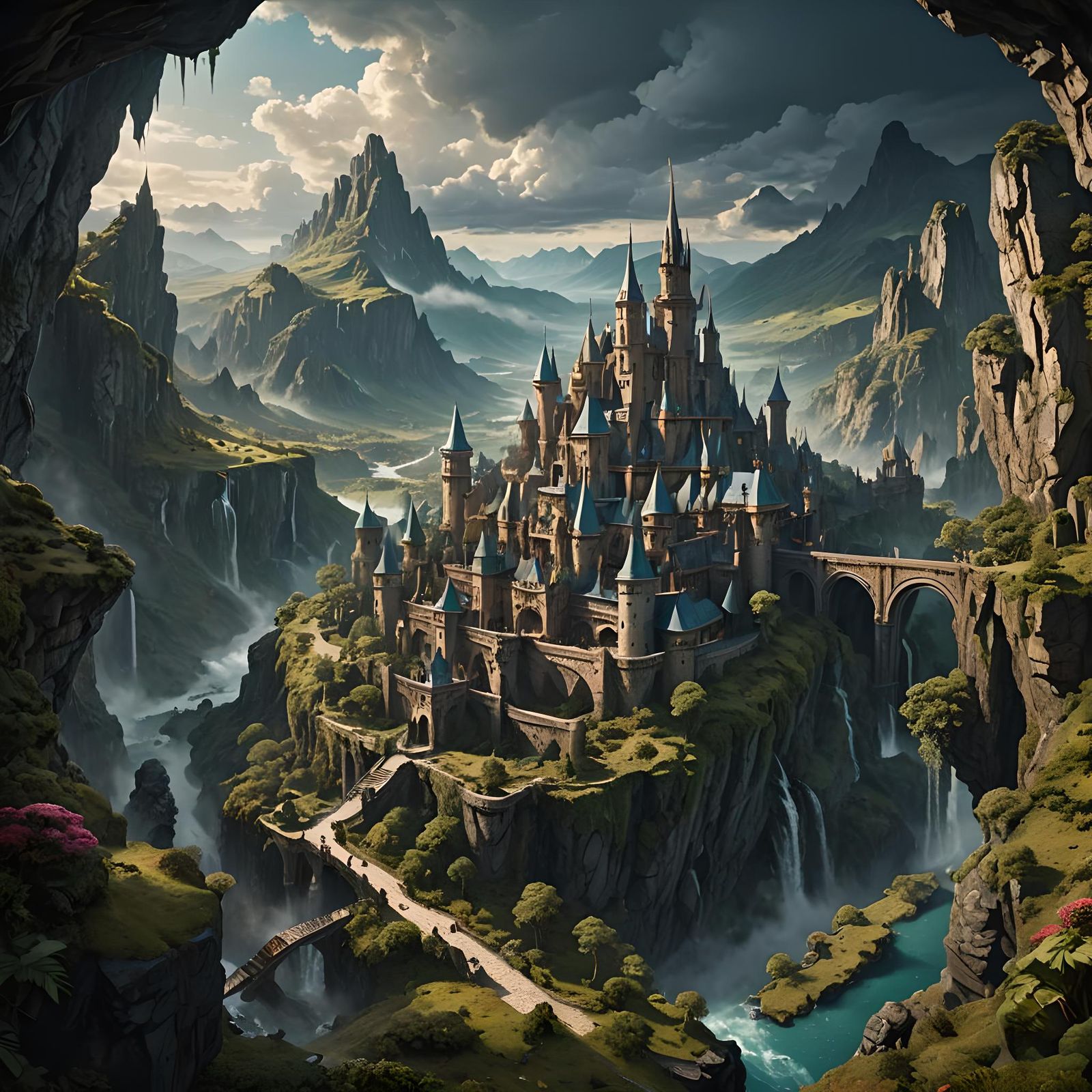 Cinematic fantasy landscape