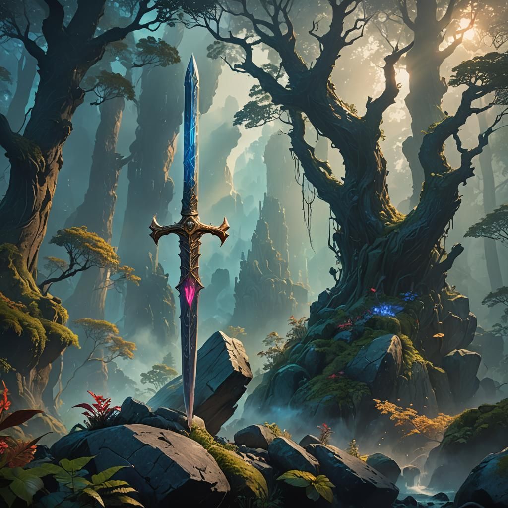 Mystical Forest: Hero's Sword Concept Art