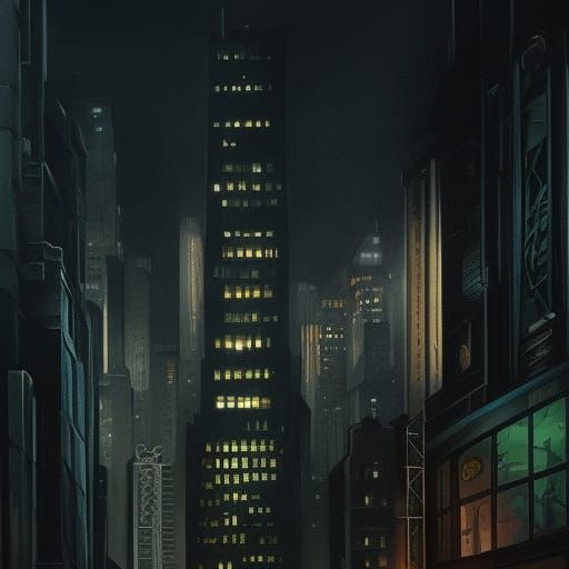 modern dark city at night : r/nightcafe