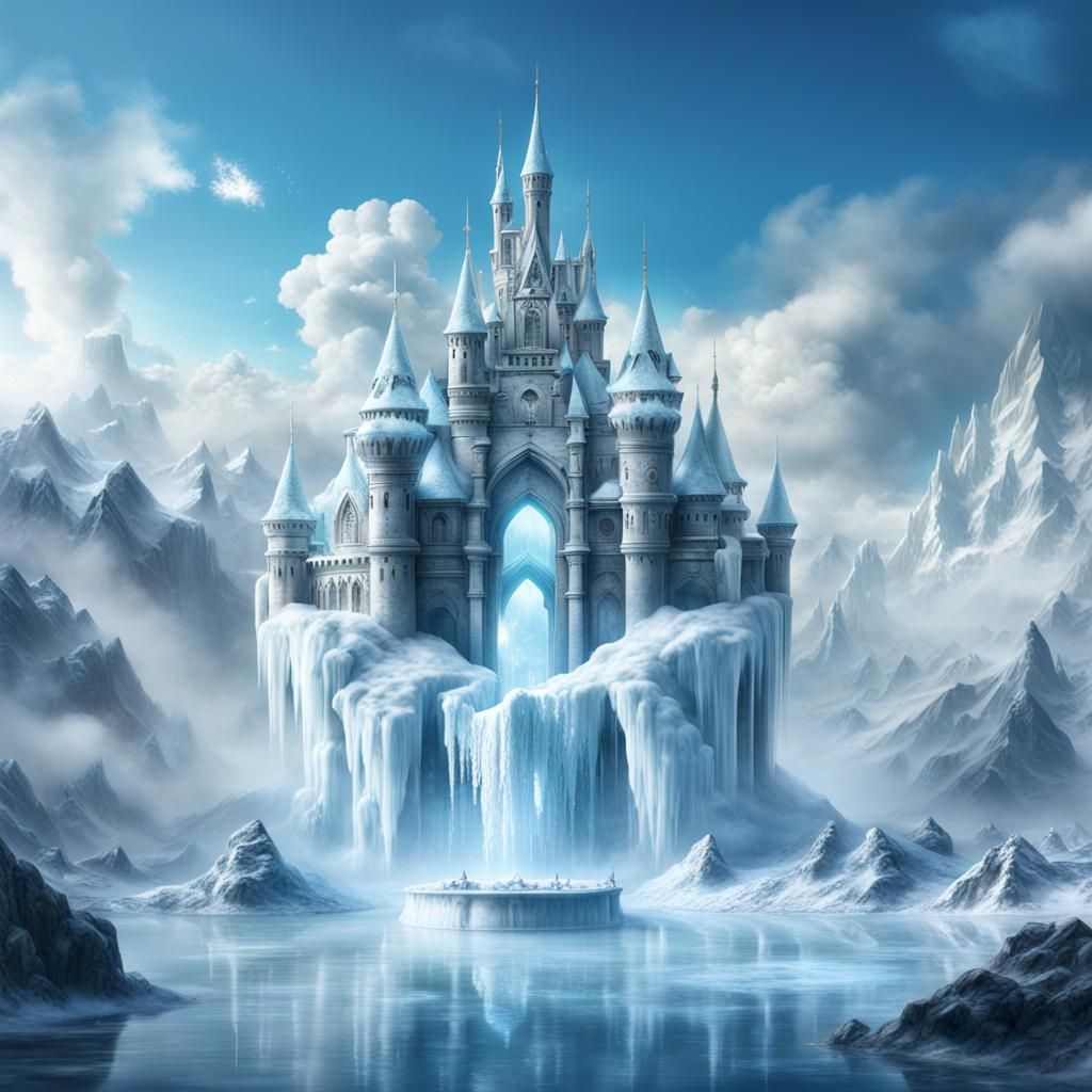 Ice castle - AI Generated Artwork - NightCafe Creator