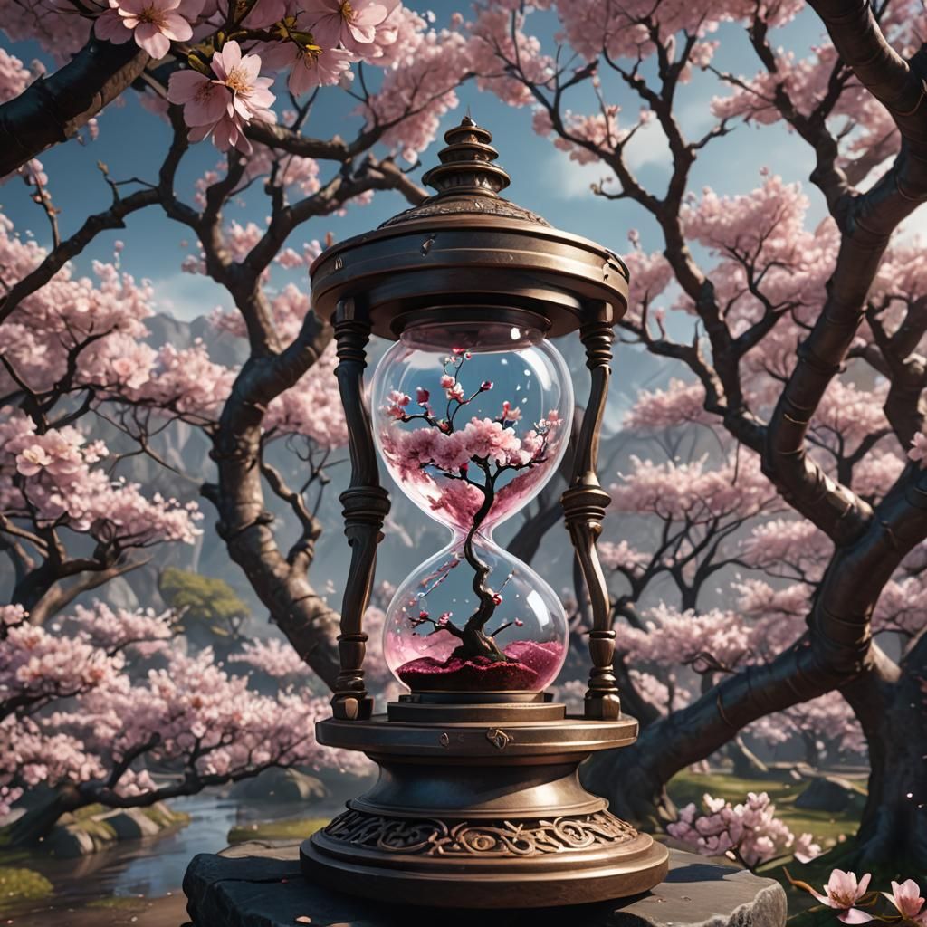 Hour Glass + Cherry Tree  by @Moose_Boy
