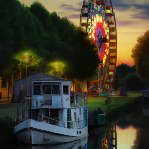 Festival on the canal in France