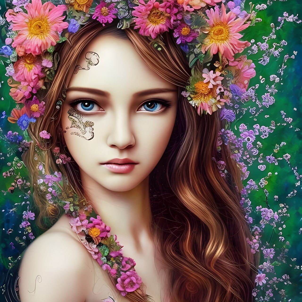 Flower Woman - AI Generated Artwork - NightCafe Creator