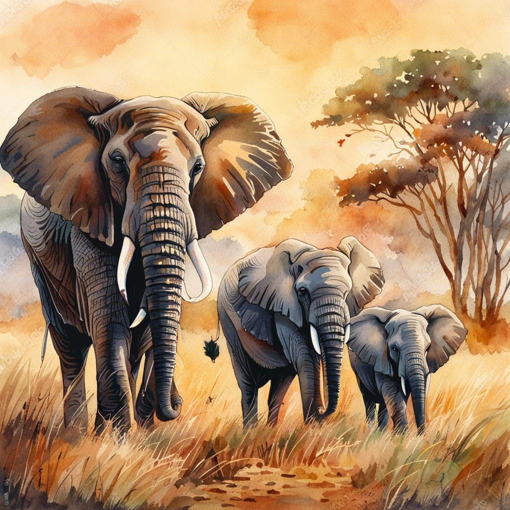 Elephants in the savannas of Africa  by @soraya
