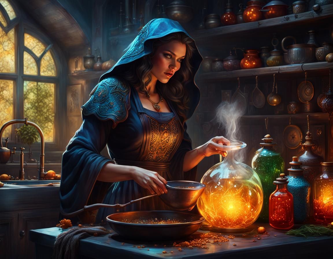 Kitchen witch - AI Generated Artwork - NightCafe Creator