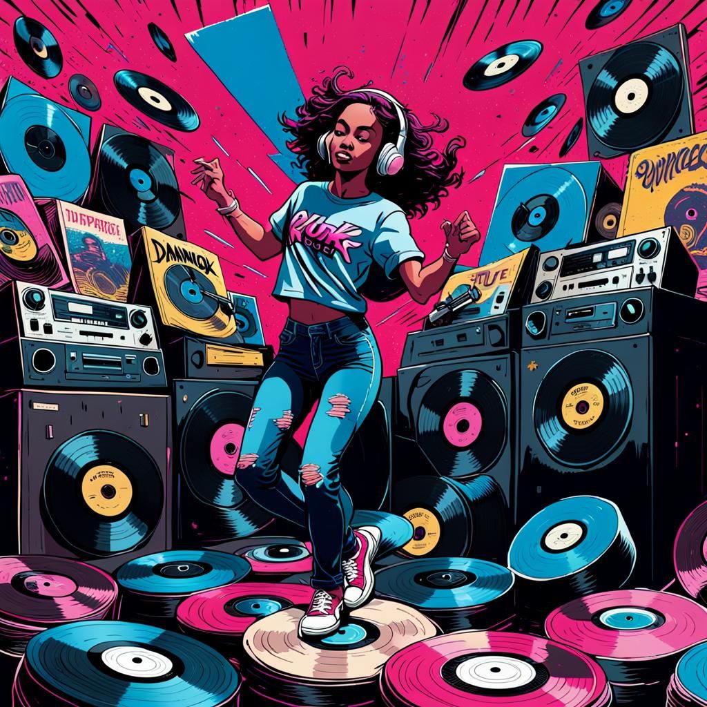 Illustration d'une playlist musicale. La playlist est compos...