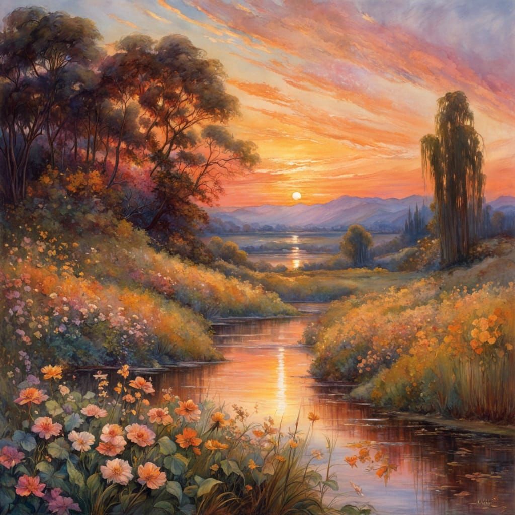 Summer sunset  by @Gokiburi