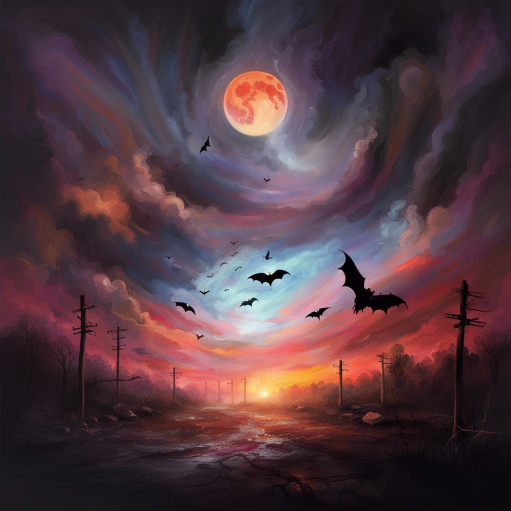 Release The Bats gothic art mysterious colorful beautiful et...