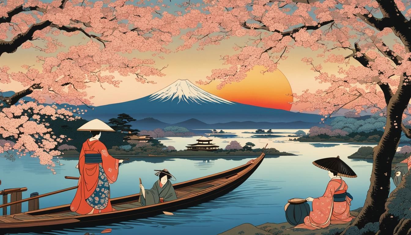 Ukiyo-e Art  by @Textured Color