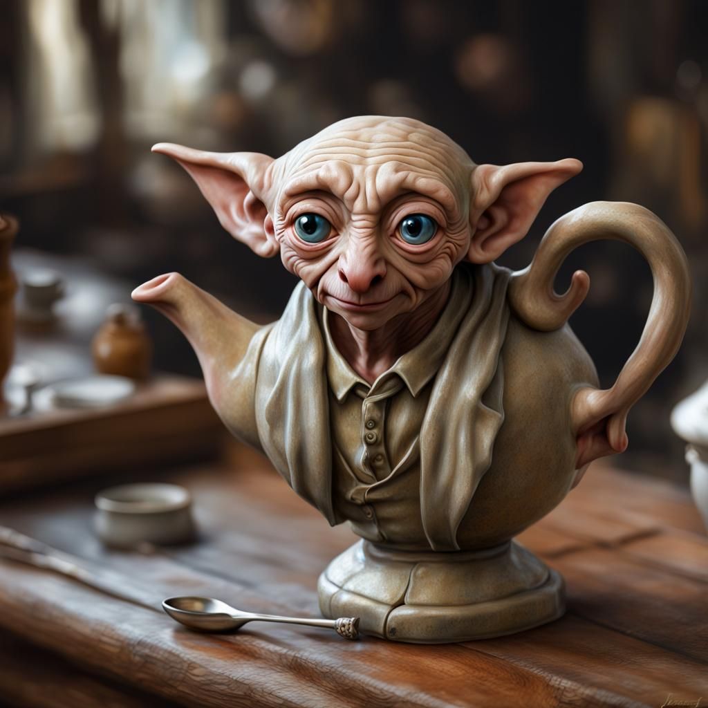Dobby Teapot  by @SarahArt