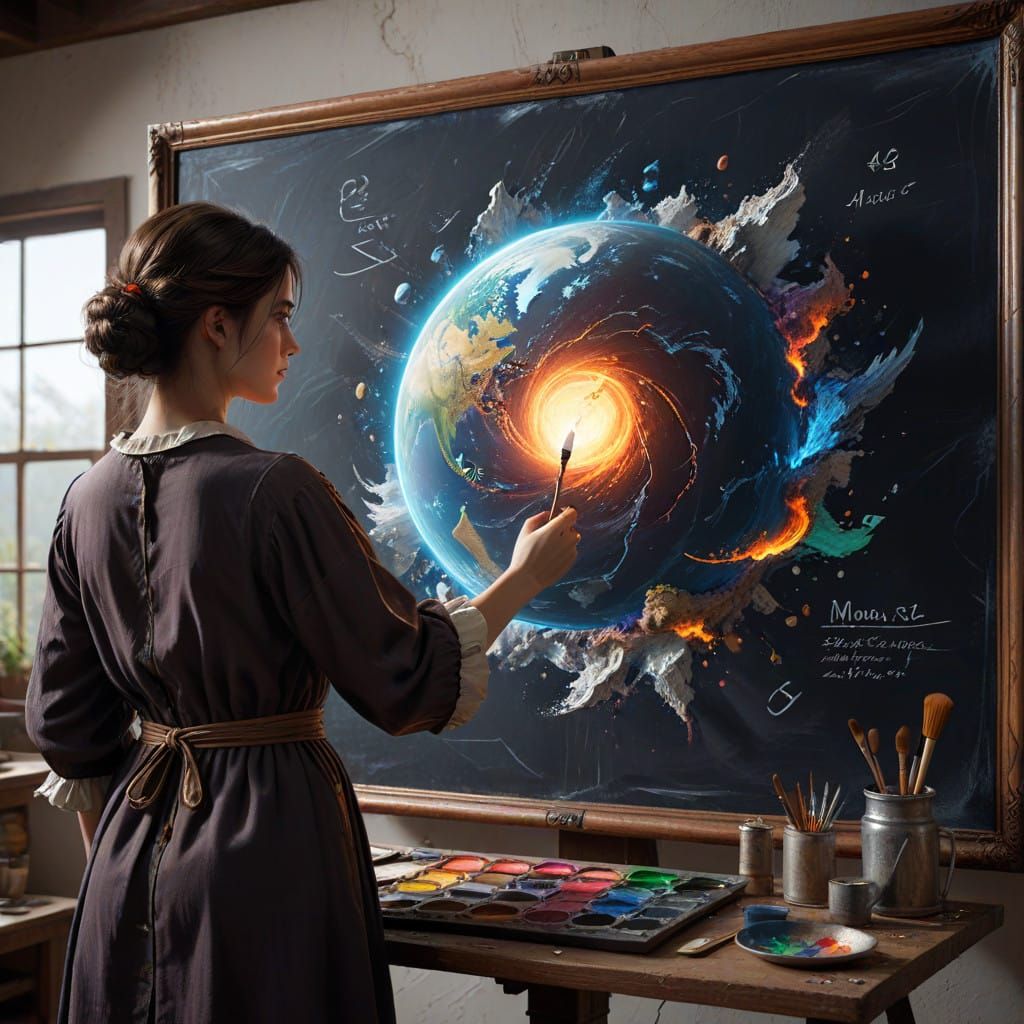 La planète Terre au tableau  by @undefined