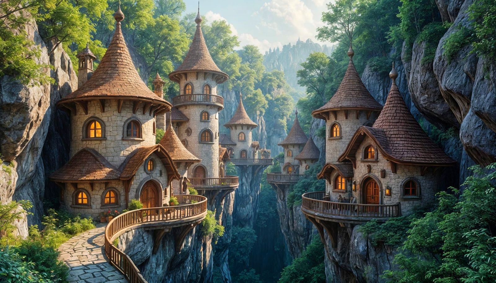 the village in the gorge  by @Davy Jay