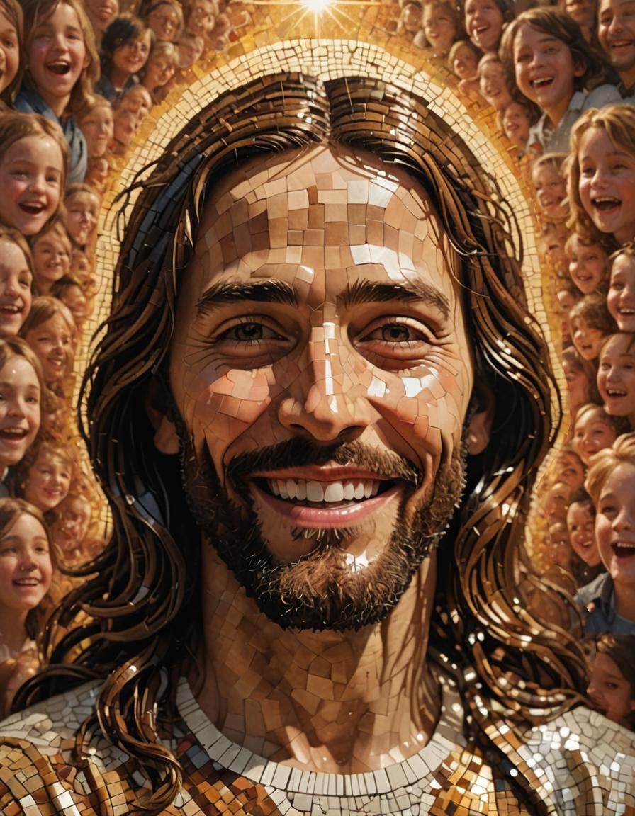 Jesus Mosaic - All my children are a piece of my heart - 02