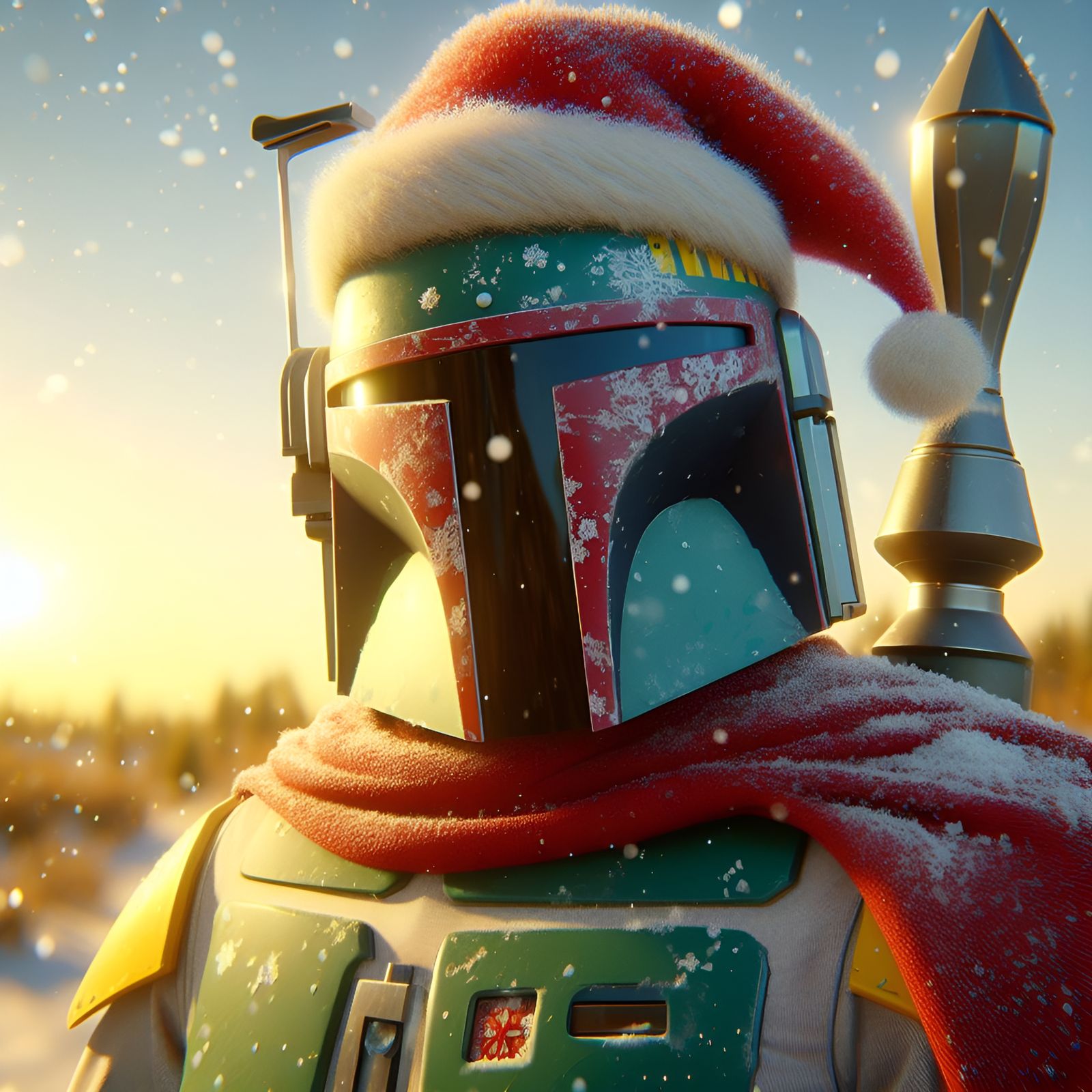 "Don't get Fett eating too many treats this Christmas."