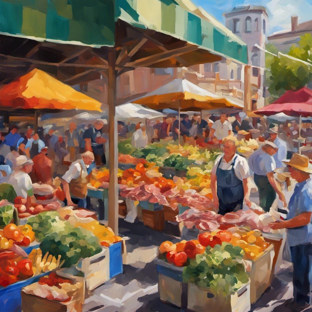 Farmers Market - AI Generated Artwork - NightCafe Creator