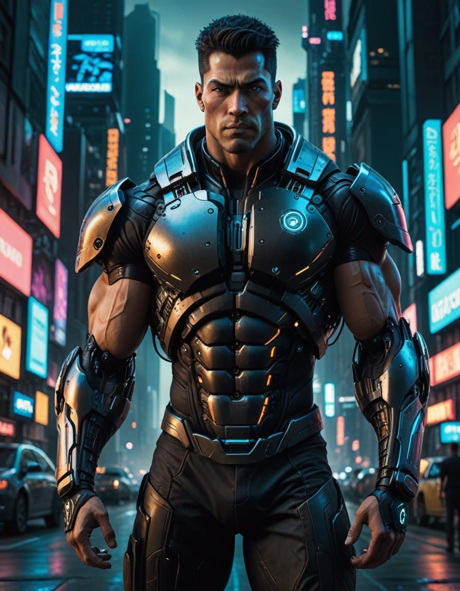 Cyberpunk Muscle  by @GingerBredMan1989