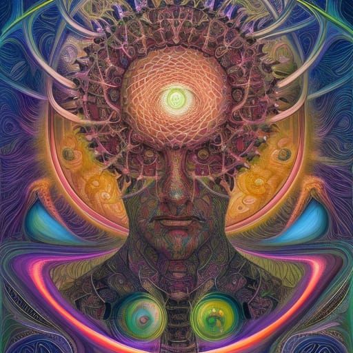 third eye, DNA helix, sacred geometry, portal,universe Intricately ...