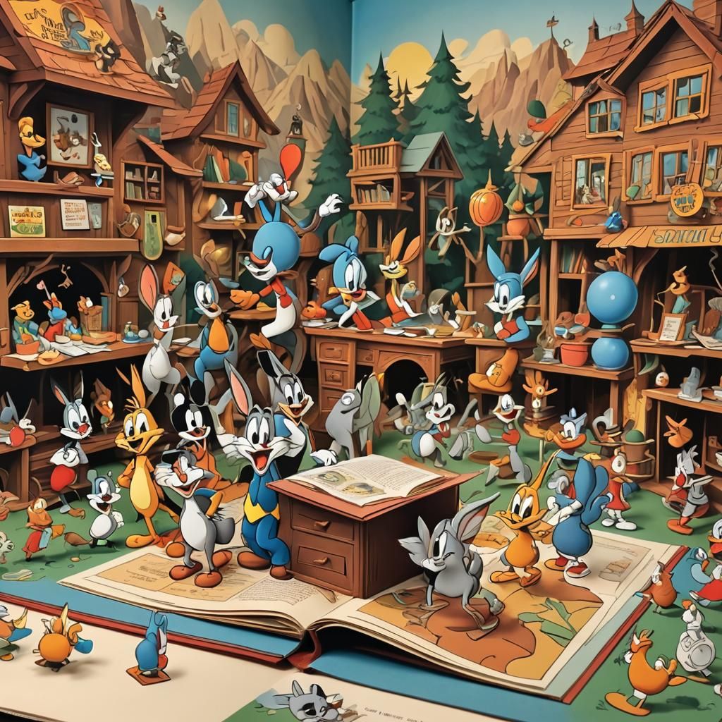Pop Up Book Version of Looney Tunes