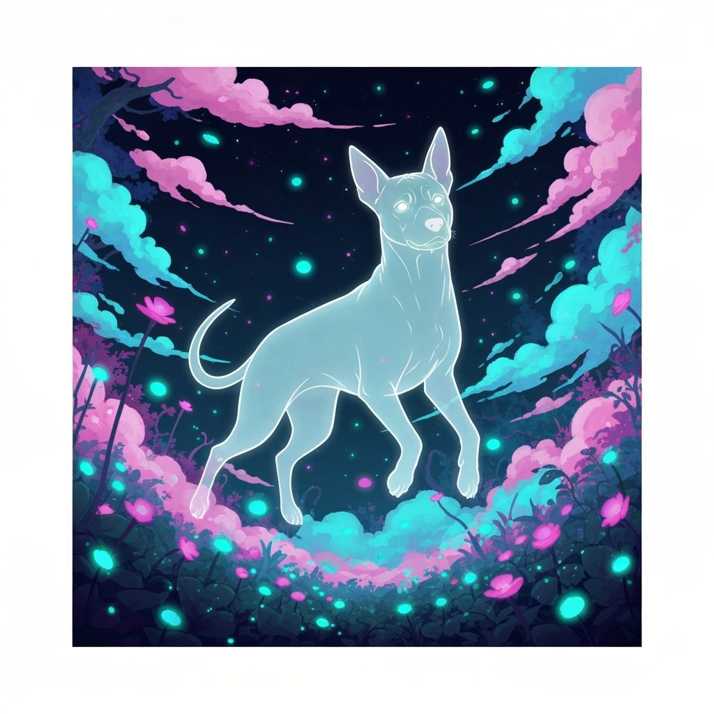 Ethereal Thai Ridgeback Spirit in Bioluminescent Paradise