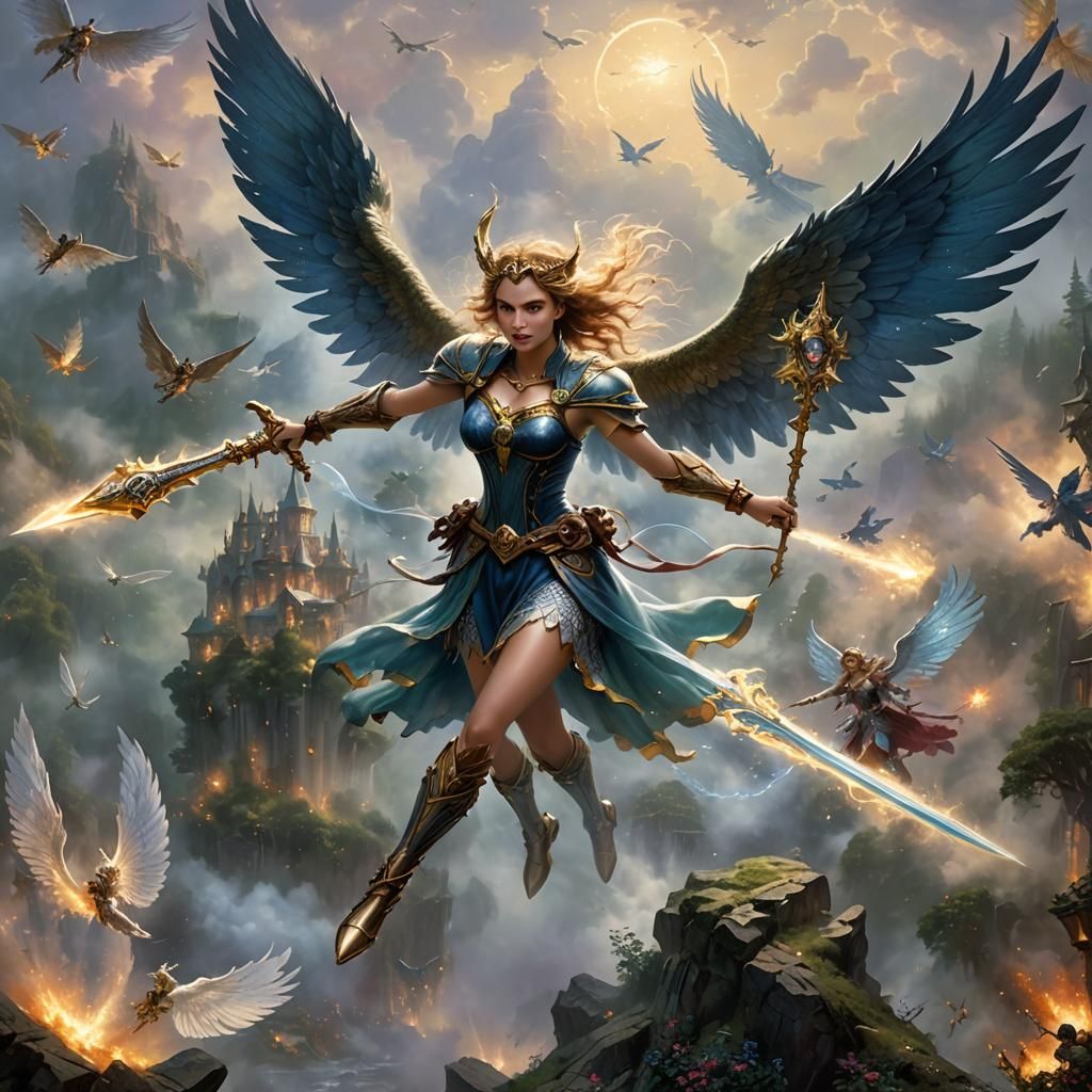 Battle Valkyrie with Faires flying around it