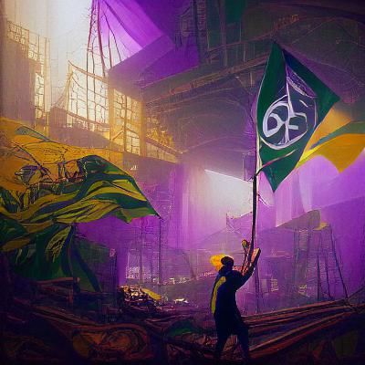 Esotheric ecofascist assaulting industrial society waving a ...