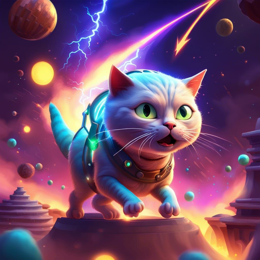 One Eyed Cat in a time machine