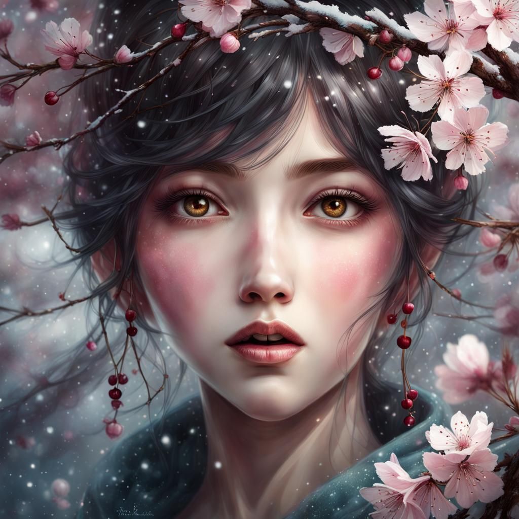 Cherry Blossoms in Winter  by @Seivitae