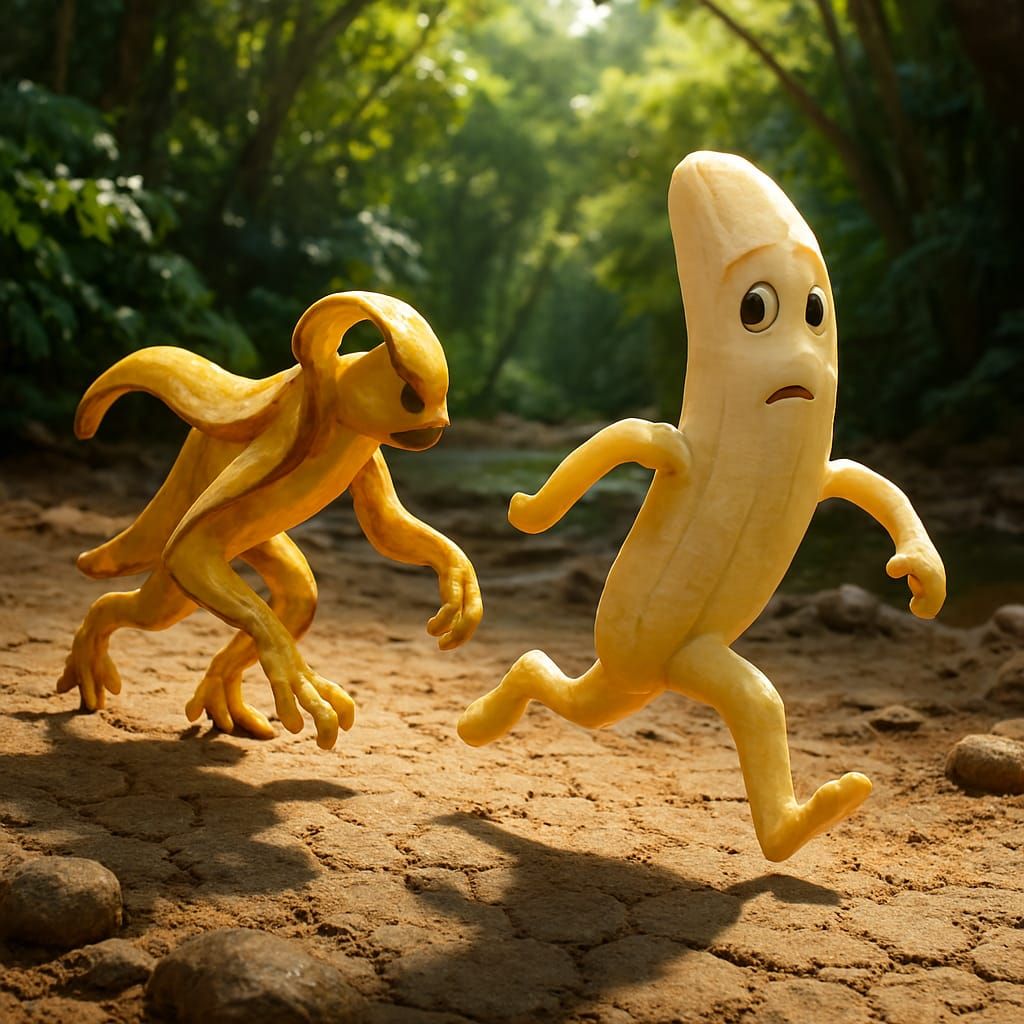 peel pursuit, a raw banana feels in