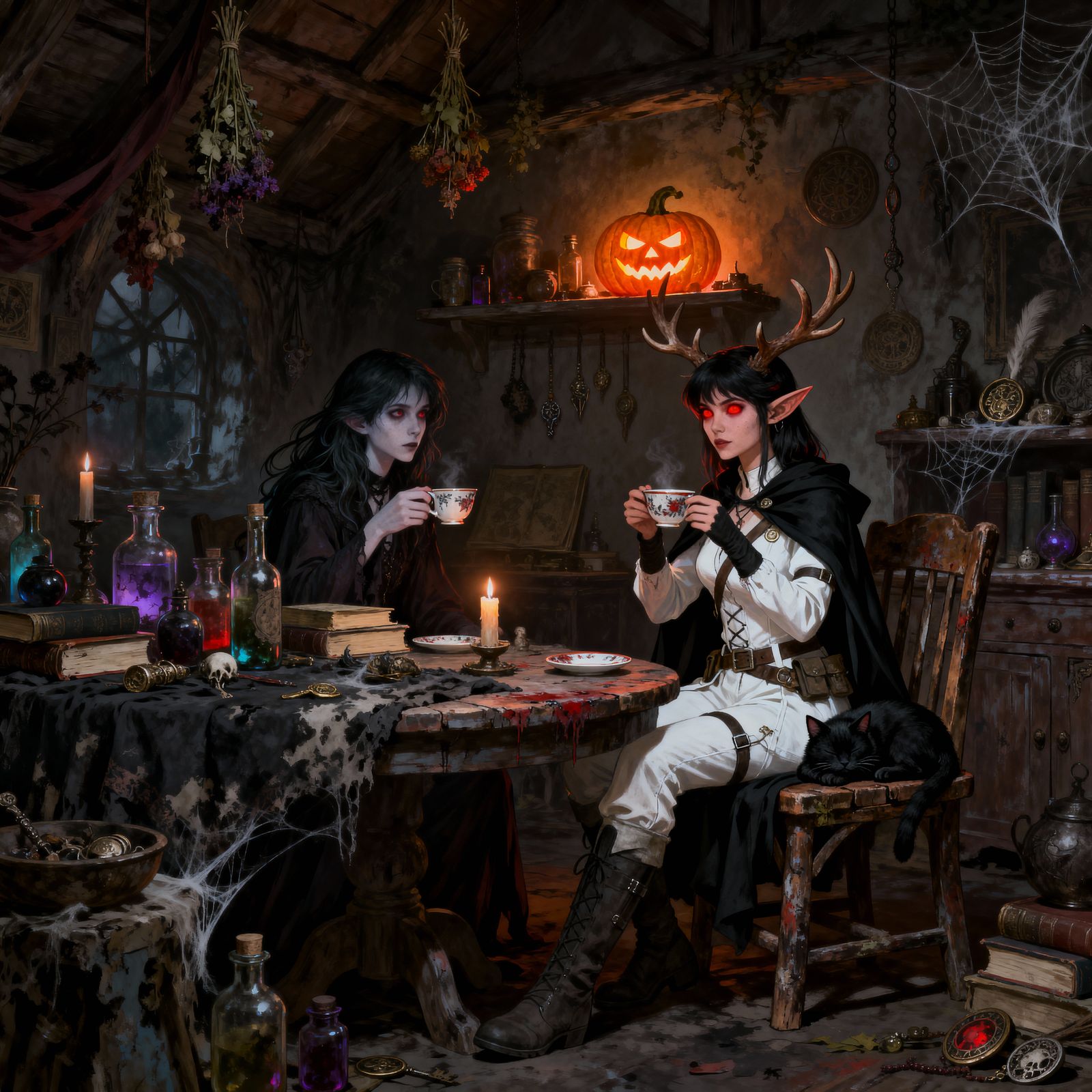 Tea party with a witch